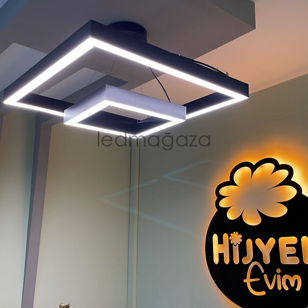 Square hanging 2024 ceiling lights