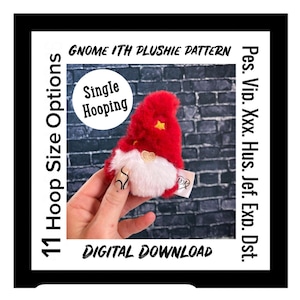 Gnome In The Hoop Plushie Pattern