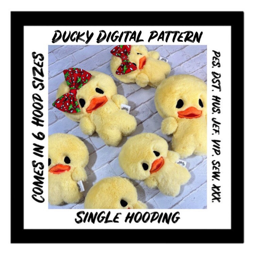 Duck ITH Digital Embroidery Pattern - Etsy