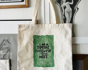 Social Vegan Veggie Greens bomullstygkasse återanvändbar 15"x16"