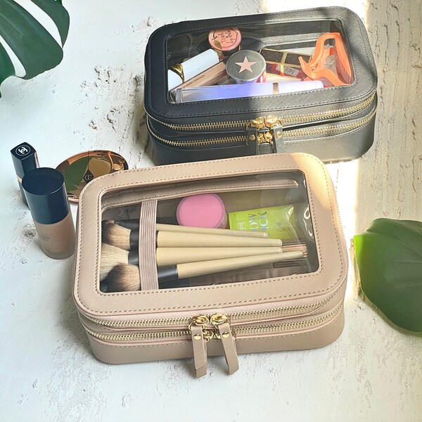 Clear Cosmetic Bag Etsy