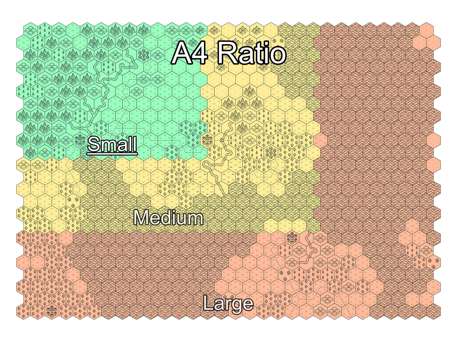 Custom Hex Map - Small - Etsy