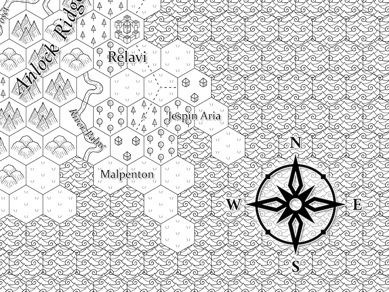 Custom Hex Map - Small - Etsy