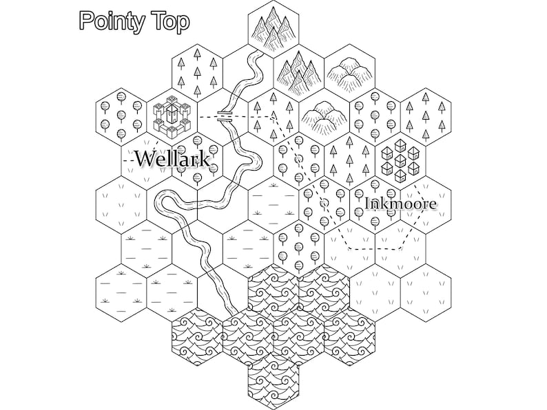 Custom Hex Map - Medium - Etsy