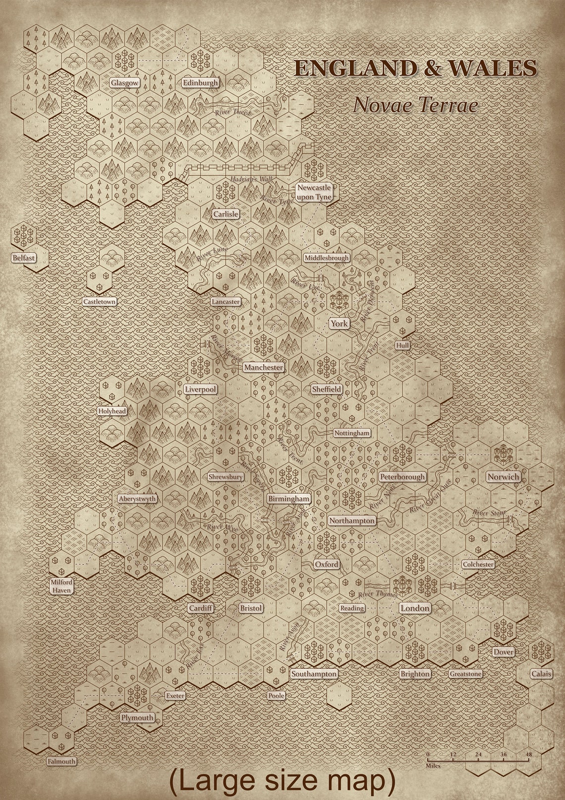 Custom Hex Map - Medium - Etsy