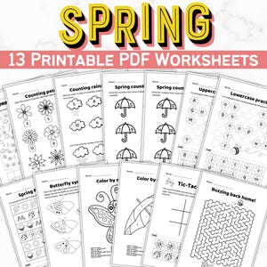 Spring Break Activity Worksheets PDF, Printable Prek & Kindergarten ...