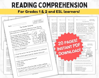 Reading Comprehension Worksheets | ESL Grade 1-2, Short Stories (PDF)