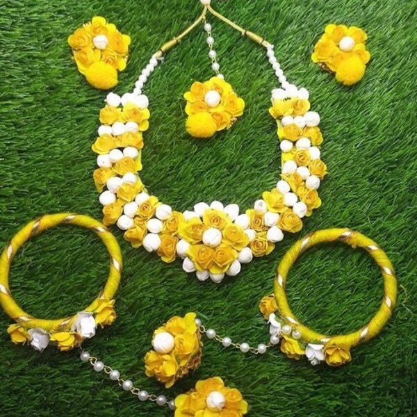 Flower Jewelry Haldi Etsy