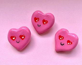 Little Pink heart pins
