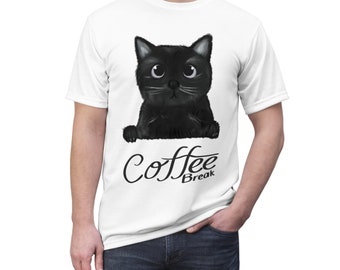 coffee break cat t-shirt