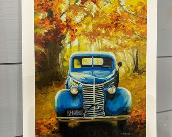 Fall Truck Painting | Redcut Road| Fine Art Print
