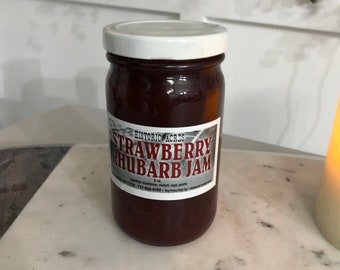 Organic Amish Jam Strawberry Rhubarb No GMO