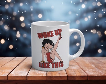 Mug  "Betty Boop" personnalisable Idée cadeau Noël idéal pour les amoureux des cartoons rétros, à offrir ou à garder pour soi