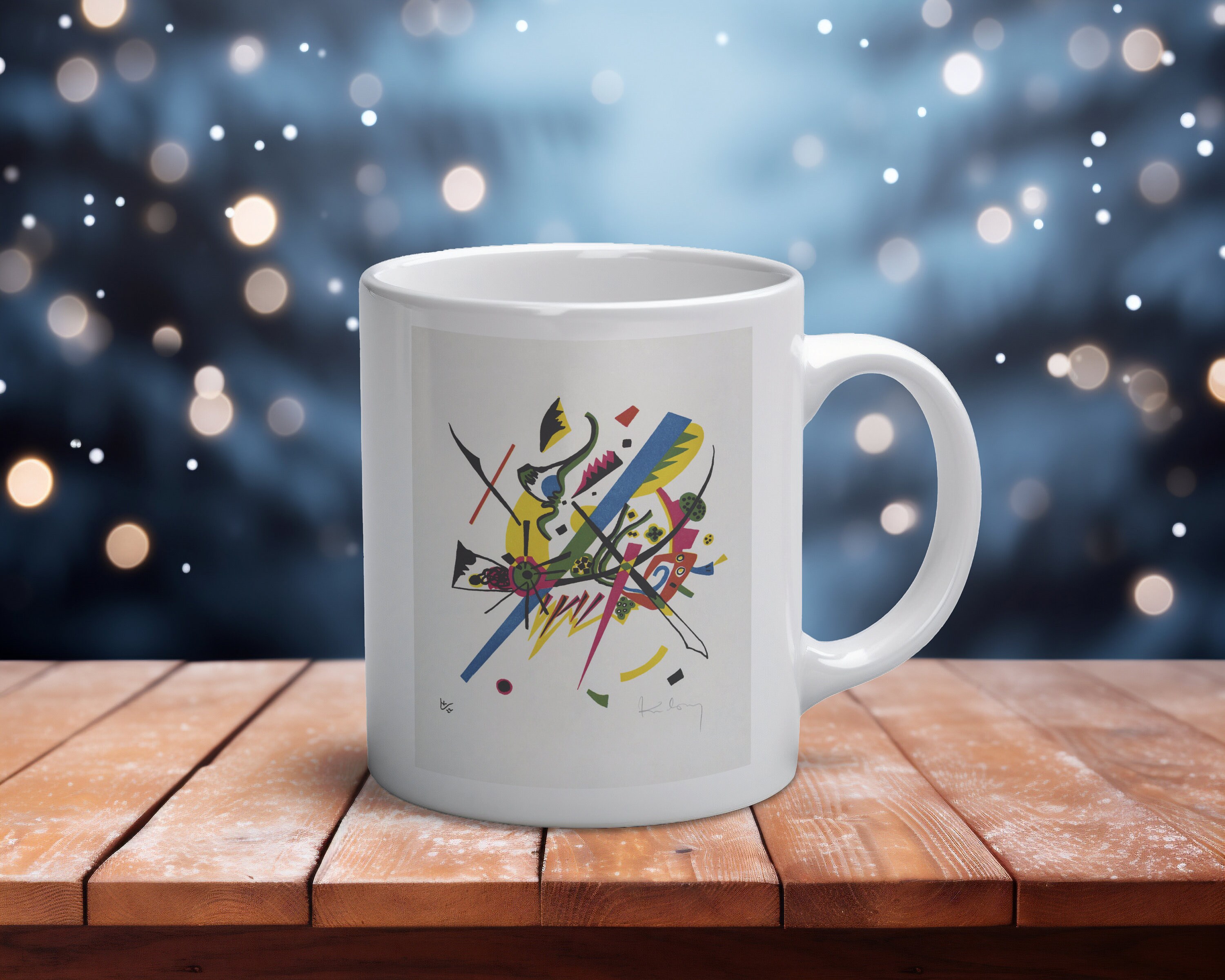 Mug Tasse Kandinsky Composition N°4 - Art Abstrait, 325 Ml, Avec Boîte Cadeau
