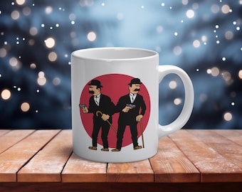 Taza de Tintín, Thomson y Thompson – Taza vintage de detectives de cómics – Regalo para fans de Tintín – Ilustración retro de cómic