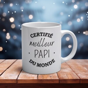 Customizable "Certified Best Grandpa in the World" Grandpa Mug Ideal and original Christmas gift for a unique grandpa