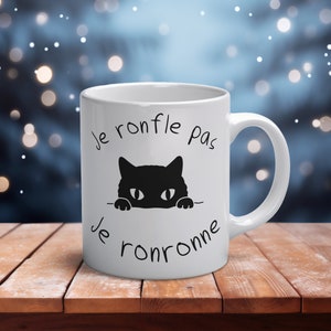 Mug Je bosse dur pour mon chat, Idée cadeau original