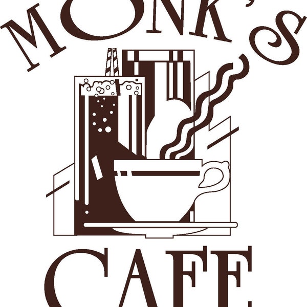 Monk's Cafe SVG, SVG Print Ready, Cut Files, Cricut, Silhouette, TV Show Shirt