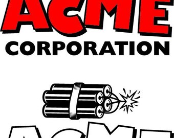 ACME Corporation, SVG listo para imprimir, archivos de corte, Cricut, Silhouette, camiseta de TV