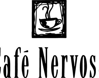 Vintage Cafe Nervosa SVG, SVG Print Ready, Cut Files, Cricut, Silhouette, TV Show Shirt