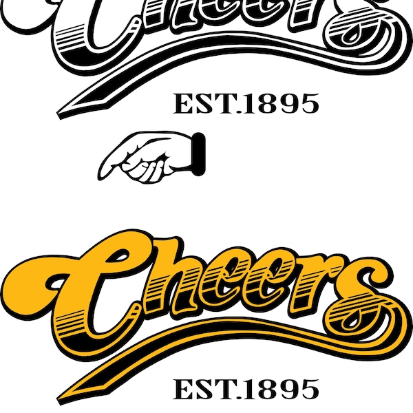 Vintage Cheers SVG, SVG Print Ready,  Cut Files, Cricut, Silhouette, 80's TV Show Shirt