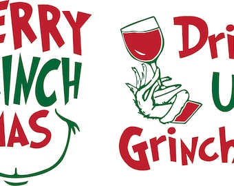 SVG de Feliz Grinchmas: Grinchs, ¡a beber!, archivos recortados (descarga digital)