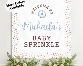 Baby Sprinkle Banner, Junge Donut Baby Shower Foto Back Drop, Mädchen Baby Sprinkle Decor, Gender Neutral