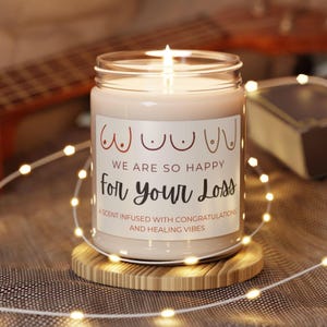 Mastectomy Gifts, Top Surgery, Breast Reduction Surgery, Breast Cancer Survivor Candle, Transgender Surgery, Mastectomy Recovery image 1