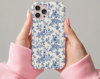 Corgi Gifts, Corgi Phone Case, Toile De Jouy Phone Case, Iphone 16 15 14 13 Pro Max X Case, Dog Samsung Galaxy Case