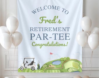 Ruhestand Dekorationen, Golf Themen Ruhestand, Ruhestand Party Banner, Ruhestand Zeichen, glücklich Ruhestand