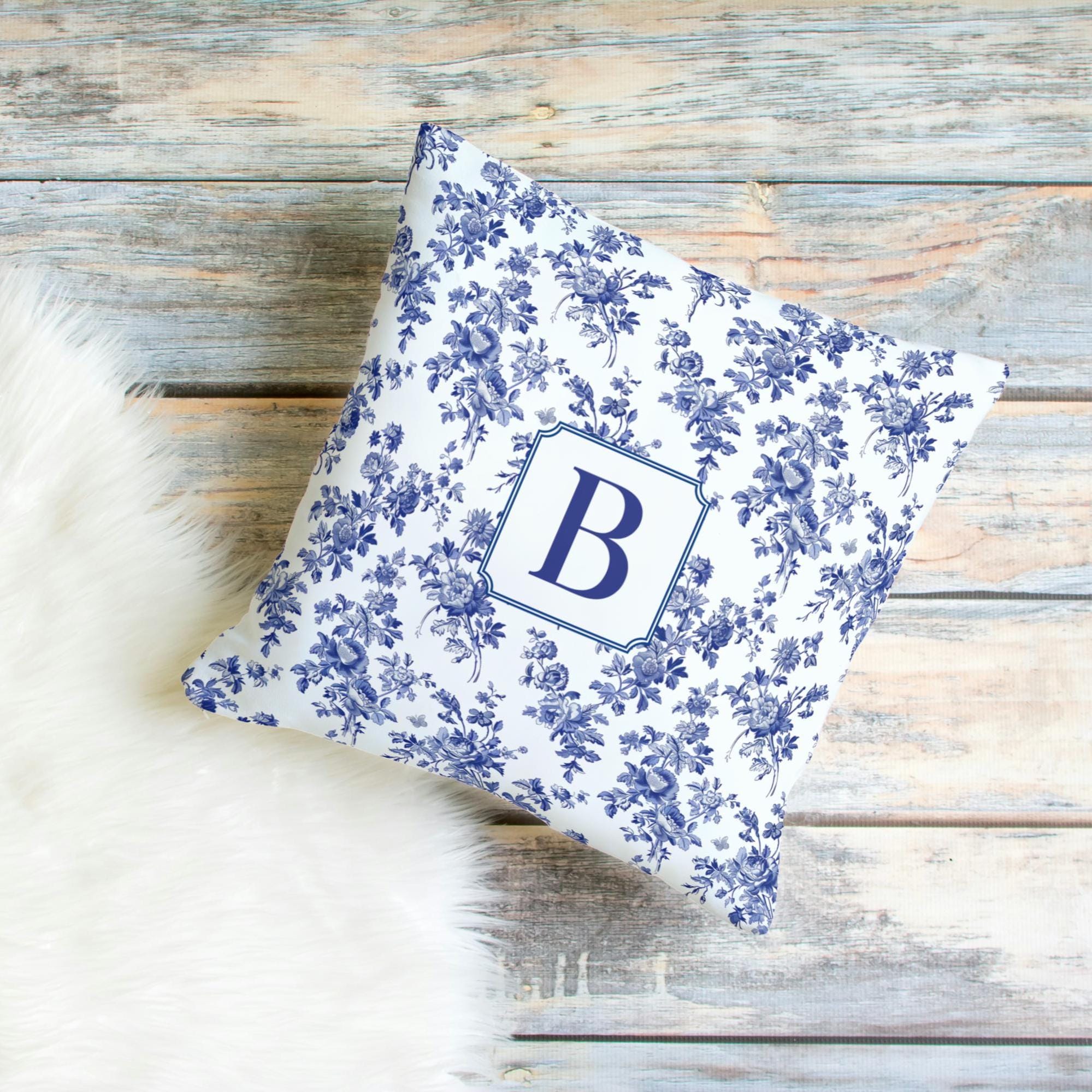 Dorm Decor, College Gifts, Custom College Pillow Cover, Back To College Gift, Toile De Jouy Monogram, Dorm Essentials, College freshman