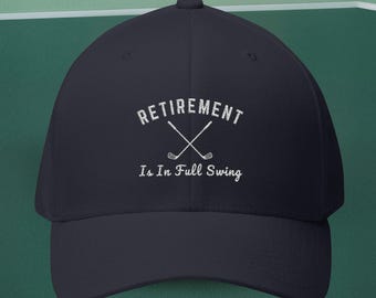 Ruhestand Geschenk für Männer, Ruhestand Hut, Polizei Ruhestand, Golf Ruhestand Geschenk, Mitarbeiter im Ruhestand, Ruhestand ist in Full Swing Hut