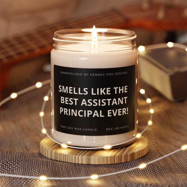 Regalo para subdirector, vela AP divertida, regalo para el día del subdirector, regalo para el director al final del año escolar