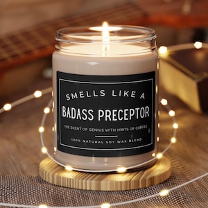 Nurse Preceptor Gift, Badass Preceptor Gift, Funny Preceptor Candle, Gift for a Guy Preceptor, NP Preceptor