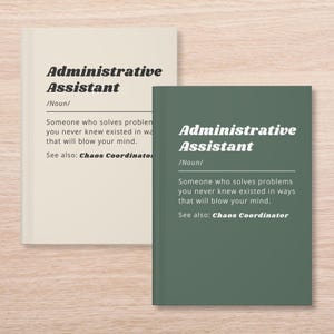 Administrative Assistant Gifts, Personalized Administrator Journal, Administrative Professionals Day Gift For Him, Secretary Gift