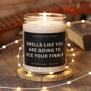 Final Exam Care Gift, Passing College Finals Candles, College Finals Week Gift
