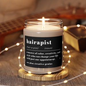 Hairstylist Gift, Hairapist Gift, Hairstylist Graduation Gift, Funny Hair Dresser Candle, Hairstylist Decor,