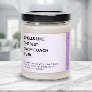 Swim Coach Gift, Swim Instructor Gift, Swim Coach Candle, High School Swim, Coach Appreciation Gift, Coaches Gift, Swim Team Gift