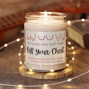 Mastectomy Gifts, Breast Cancer Survivor Candle, Top Surgery, Breast Reduction Surgery, Transgender Surgery, Mastectomy Recovery