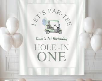 Hole In One Birthday, Boy 1st Birthday, Hole-In One Par-Tee, Golf Birthday Party Decorations, Golf First Birthday Banner