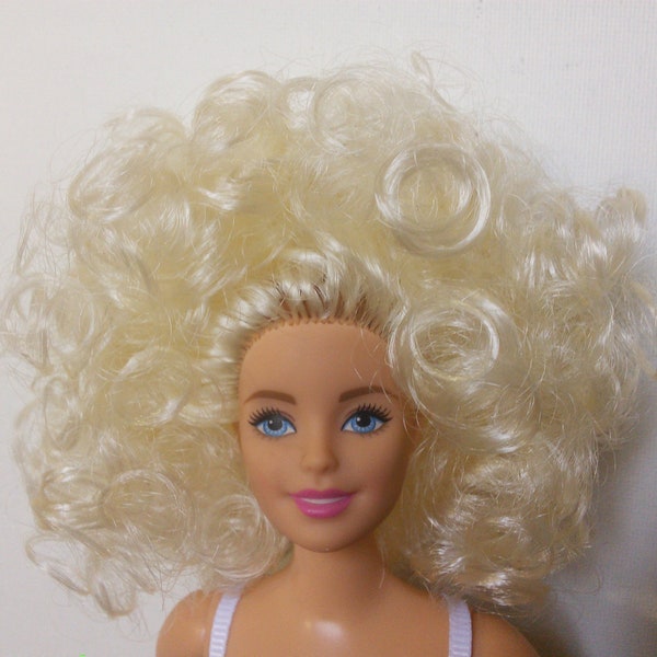 OOAK Custom Reroot Scurvy Lashionista Doll Platinum Blonde Curls