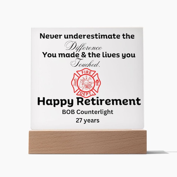 Glass Retirement Plaque for Him Etsy