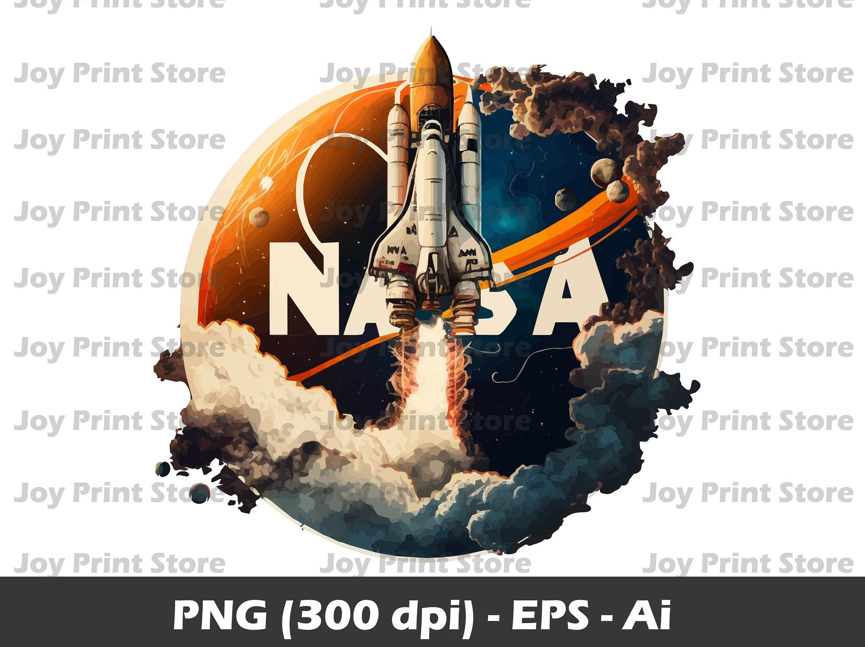 Nasa Sticker Logo 3 inch Vinyl Sticker Apollo Shuttle Orion Mars SpaceX