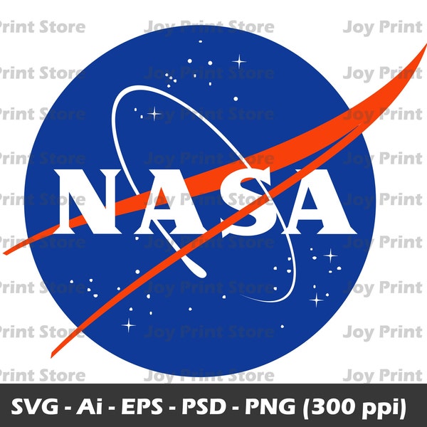NASA  Vector Svg, Cricut File Svg, Layered svg, Nasa Logo, NASA Circle Logo 3 Color SVG File, Nasa Cut File, clipart, Space Science