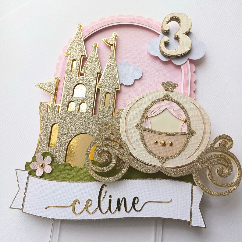 Princess Castle Cake Topper: Birthday Party Decoration - Etsy