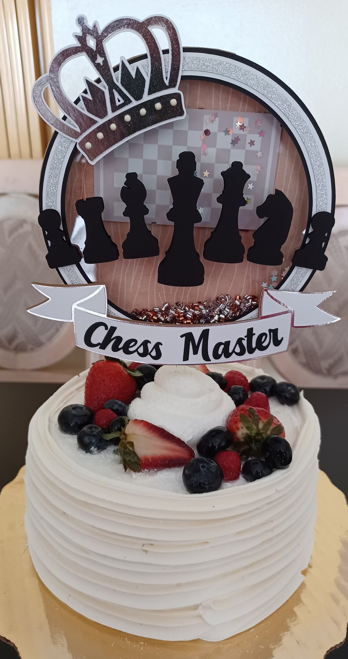 Chess Cake Topper/birthday Chess Cake Topper/crown Chess Cake Topper ...