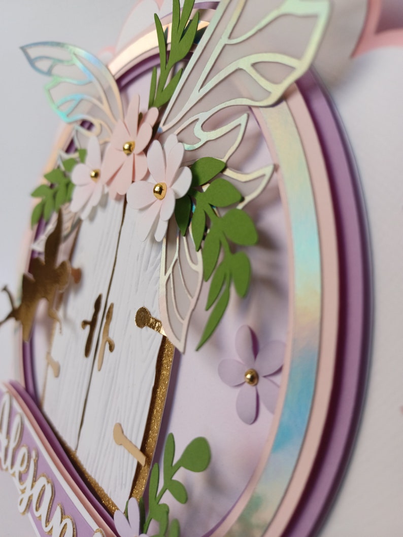 Fairy Door Cake Topper/butterfly Wings/soft Pink Cake Etsy