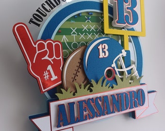 Football Cake Topper: Sports Theme Party Decoration