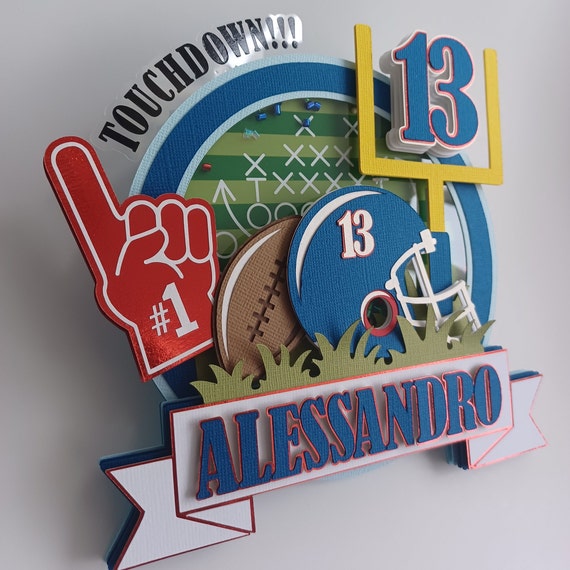 Football Cake Topper: Sports Theme Party Decoration