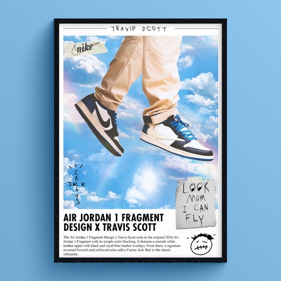 Rengør rummet favor Sammenligne Sneakerhead Retro Nike Air Jordan 1 Poster Travis Scott - Etsy
